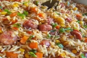 Receita de Arroz com Linguiça
