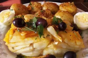 Receita de Bacalhau ao Forno e Batatas ao Murro