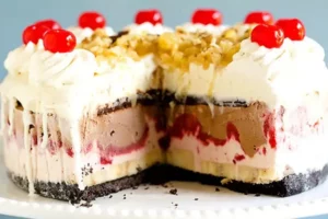 Receita de Bolo Banana Split