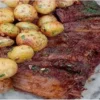 Receita de Carne Assada com Batatas Sautê