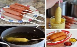 Corn Dog Enroladinho de Salsicha Frito no Palito