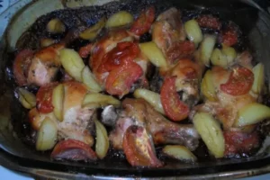 Receita de Coxa e sobrecoxa assada no forno
