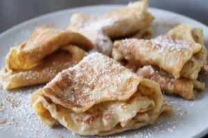 Crepes com canela e açúcar