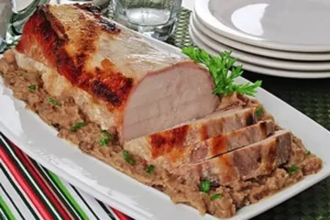Receita de Lombo assado com tutu