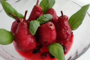 Receita de Pêras com Frutas Vermelhas