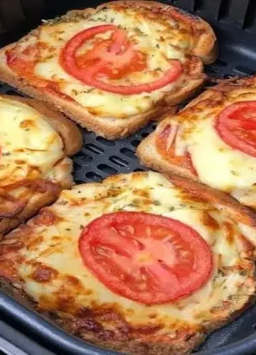 Receita de Pizza de Pão de Forma na Air Fryer