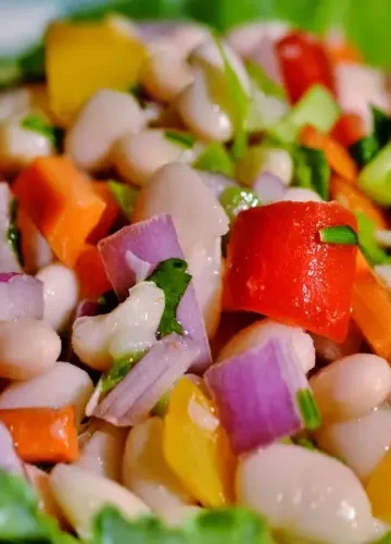 Salada de Pote de Salada com feijão branco