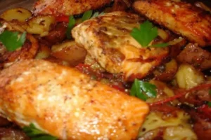 Receita de Salmão ao Forno com Batatas