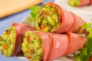 Receita de Temaki de Mortadela com Guacamole