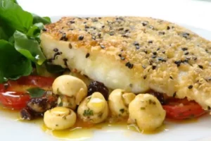 Receita de Tilápia com Quinoa e Gergilim (Saint Peter)
