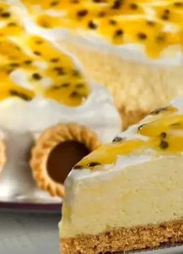 Receita de Torta Mousse de Maracujá com Marshmallow