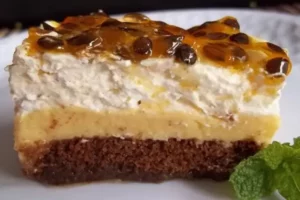 Receita de Torta Pavê de Maracujá