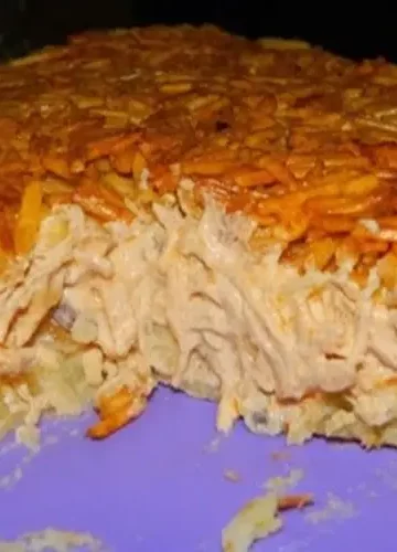 Receita de Torta de Batata com Cream Cheese e Frango