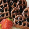 Receita de Waffle de chocolate com frutas