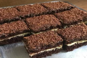 Receita de Bolo Prestigio com Massa de Nega Maluca