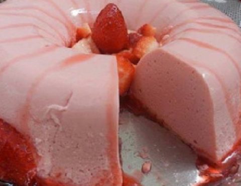 Receita de Creme Gelado de Morango
