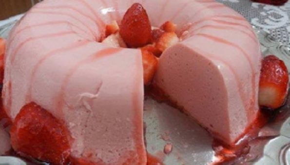 Receita de Creme Gelado de Morango