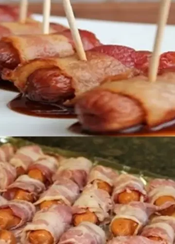 Receita de Salsicha no Bacon