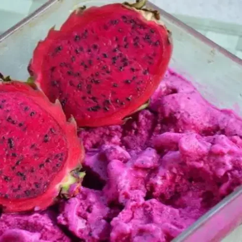 Receita de Sorvete de Pitaya-dragon-fruit